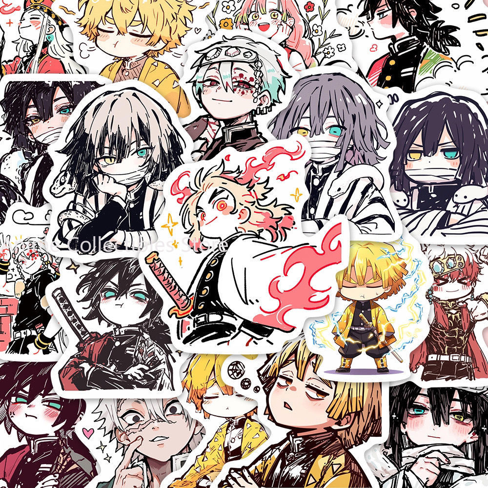 Laptop Accessories Stickers - 55 pezzi Demon Slayer Kamado Tanjirou