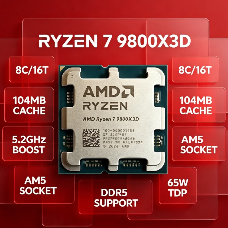 Processore AMD Ryzen 7 9800X3D - Amd Cpu Ryzen 7 recensione e prezzo